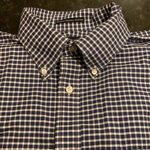 Blue Plaid Long Sleeve Button Down